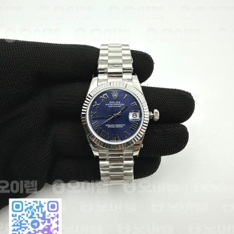 GM공장 롤렉스 데이저스트 31 블루다이얼 브레이슬릿 DateJust 31 Ladies 278289 GMF 316L Steel Blue Dial Roman Markers on President Syle Bracelet