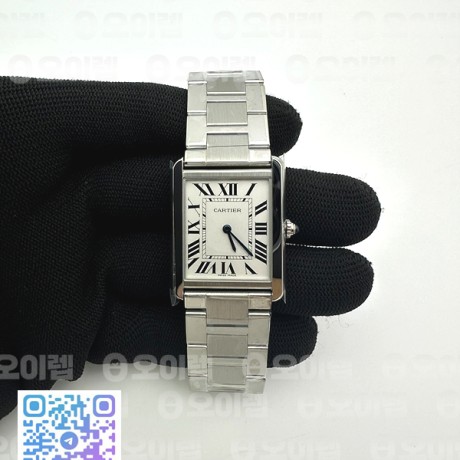 K11공장 27mm 까르띠에 탱크솔로 스틸 TANK SOLO LADIES 27MM SS WHITE DIAL ON SS BRACELET RONDA QUARTZ