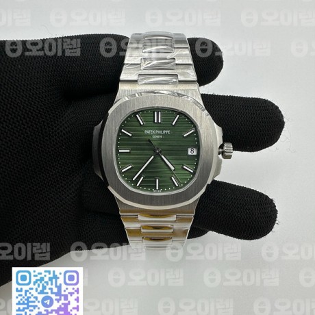 3K공장 파텍필립 노틸러스 5711 스틸 그린다이얼 브레이슬릿 Nautilus 5711/1A 3KF 1:1 Best Edition Green Textured Dial on SS Bracelet A324 Super Clone V2