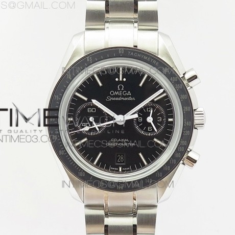 OM공장 V2 오메가 스피드마스터 문워치 스틸 블랙다이얼 브레이슬릿 SPEEDMASTER MOONWATCH SS V2 BLACK DIAL WHITE HANDSET ON SS BRACELET A9300