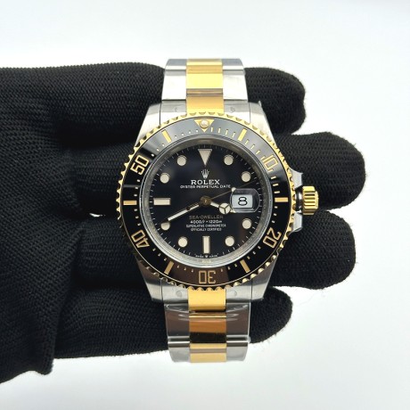 VS공장 롤렉스 씨드웰러 블랙다이얼 옐로우골드콤비브레이슬릿 흑콤 Sea Dweller 126603 YG/SS Black VSF VS3235