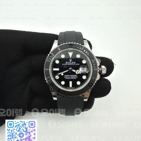 BP공장 롤렉스 요트마스터 실버 블랙다이얼 러버스트랩 YachtMaster 226659 42mm SS/RU Black BP Asia 2824