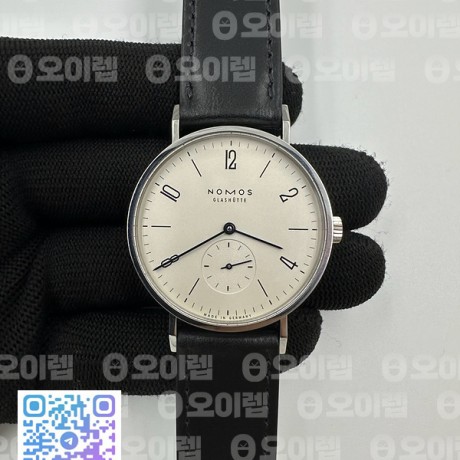 GP공장 노모스 탕겐테 TANGENTE SS CASE WHITE NUMBER MARKERS ON LEATHER ASIAN 2813