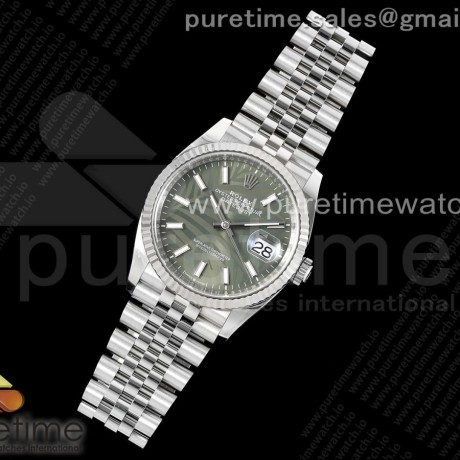 Clean공장 롤렉스 데이저스트 36 스틸 그린팜다이얼 플루티드베젤 쥬빌레브레이슬릿 DateJust 36 126234 Clean 1:1 Best Edition 904L Steel Green Leaf Dial on Jubilee Bracelet VR3235 클린공장