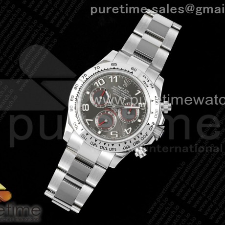 OM공장 롤렉스 스틸 데이토나 그레이레이싱다이얼 브레이슬릿 Daytona 116509 SS OMF Best Edition Gray Numeral Dial on SS Bracelet A7750