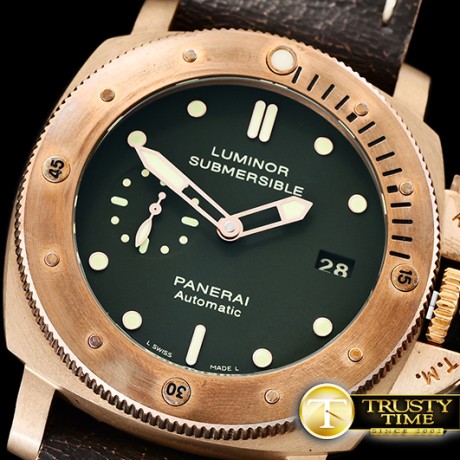 VS공장 파네라이 PAM382 브론조 그린다이얼 가죽스트랩 PAM382N Bronzo Submersible BR/LE Green VSF V2 Mod9000