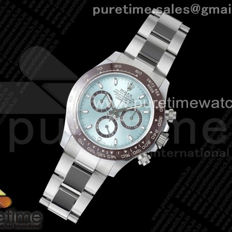 QF공장 롤렉스 세라믹 아이스 데이토나 민트다이얼 브레이슬릿 Daytona 116506 QF 1:1 Best Edition Ice Blue Dial Lume Markers on SS Bracelet SH4130 V3 (Gain Weight)