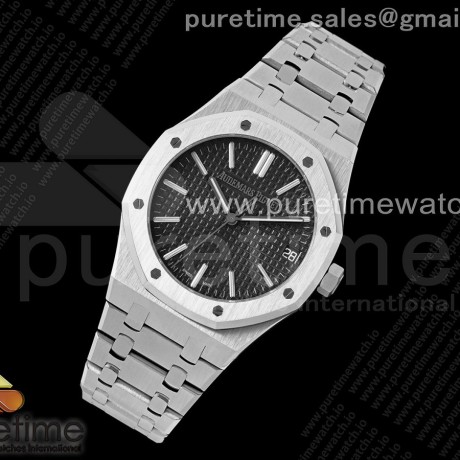 SF공장 오데마피게 로얄오크 15510 50주년기념판 블랙다이얼 브레이슬릿 Royal Oak 41mm 15510 "50th Anniversary" SS SF 1:1 Best Edition Black Dial on SS Bracelet SA4302 Super Clone