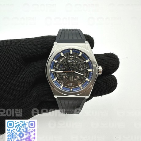 LF공장 제니스 데피 클래식 스켈레톤 스틸 블랙블루다이얼 러버스트랩 ZEN048A - Defy Classic Skeleton SS/RU Ske LF V2 A2892