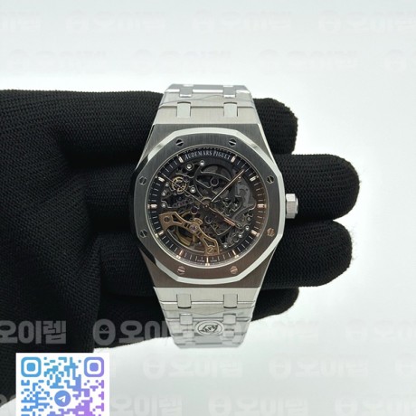 APS공장 오데마피게 로얄오크 41 오픈워크 15407 스틸 스켈레톤다이얼 브레이슬릿 Royal Oak 41mm Openworked 15407 SS APSF 1:1 Best Edition on SS Bracelet A3132