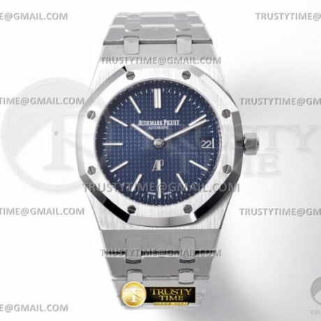 BF공장 오데마피게 로얄오크 점보 15202 스틸 블루다이얼 브레이슬릿 오토메틱 Royal Oak Jumbo 15202 SS/SS Blue BF A2121