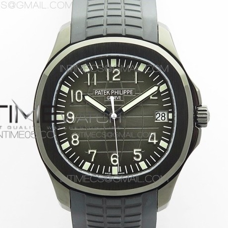 ZF공장 아쿠아넛 DLC 블랙다이얼 러버 Aquanaut Jumbo 5167A DLC ZF 1:1 Best Edition Black Dial on Black Rubber Strap 324CS