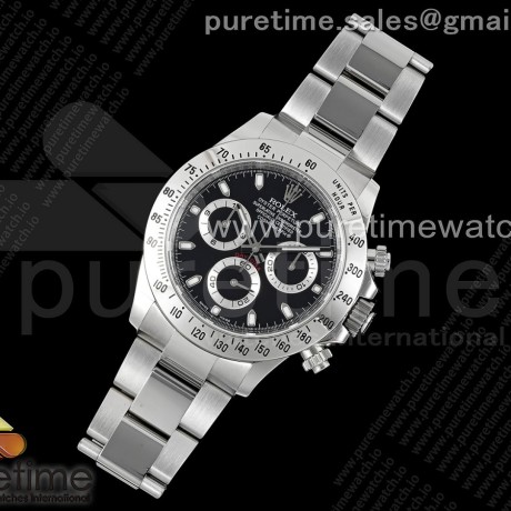 CLEAN공장 롤렉스 스틸 데이토나 블랙다이얼 브레이슬릿 클린공장 Daytona 116520 Clean 1:1 Best Edition 904L SS Case and Bracelet Black Dial SA4130 V2