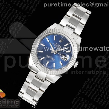 CLEAN공장 롤렉스 데이저스트 41 스틸 블루다이얼 플루티드베젤오이스터브레이슬릿 클린공장 DateJust 41 126334 Clean 1:1 Best Edition 904L Steel Blue Stick Dial on Oyster Bracelet SA3235 클린