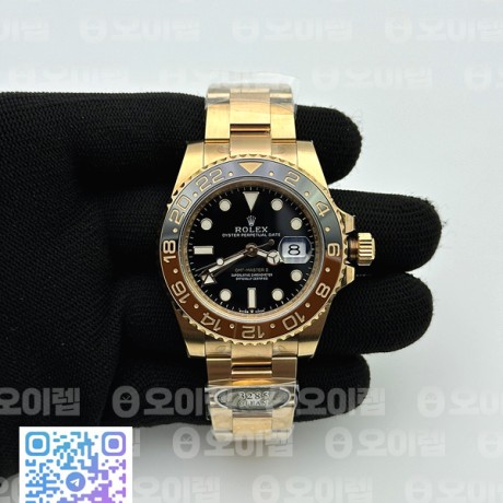Clean공장 롤렉스 GMT마스터2 루트비어 금통 클린공장 GMT-Master II 126715 CHNR Clean 1:1 Best Edition on Black Dial RG Bracelet DD3285 CHS 클린