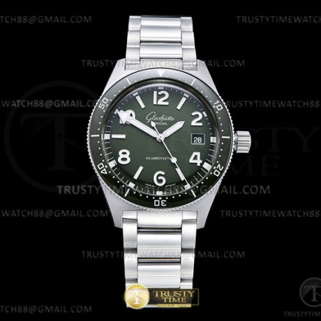 RXW공장 글라슈테오리지널 씨큐 39mm 그린다이얼 브레이슬릿 Spezialist SeaQ 39mm SS/SS Green RXW SW200