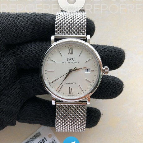 MK공장 V3 IWC 포르토피노 IW356501 스틸 화이트다이얼 브레이슬릿 PORTOFINO IW356501 SS WHITE DIAL ON SS BRACELET MIYOTA 9015