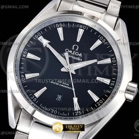 A8공장 오메가 아쿠아테라 150M 스틸 블랙다이얼 브레이슬릿 Aqua Terra 150m SS/SS Black A8F A2813