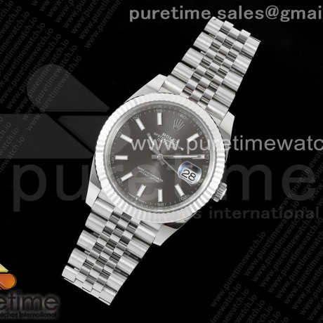 C+공장 롤렉스 데이저스트 41 스틸 그레이다이얼 쥬빌레브레이슬릿 DateJust 41 126334 C+F 1:1 Best Edition 904L Steel Gray Dial on SS Jubilee Bracelet VR3235 씨플러스공장