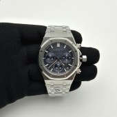 APS공장 오데마피게 로얄오크 크로노그래프 스틸 블루다이얼 브레이슬릿 26240 V2 Royal Oak Chrono 26240 SS APSF 1:1 Best Edition Blue Dial on SS Bracelet SA4401 Super Clone