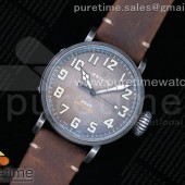 XF공장 45MM 파일럿 타입 20 엑스트라 스페셜 브라운다이얼 아쏘스트랩 Pilot Type 20 Extra Special 45mm Aged SS Case Brown Dial on Assolumate Strap A2824