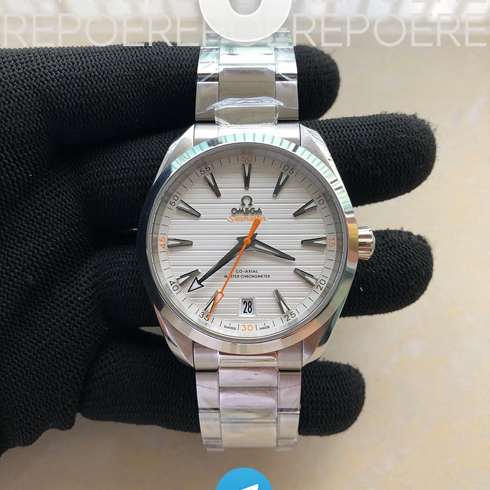 VS공장 오메가 씨마스터 아쿠아테라 150m 코액시얼 마스터크로노미터 41mm 화이트다이얼 오렌지엑센트