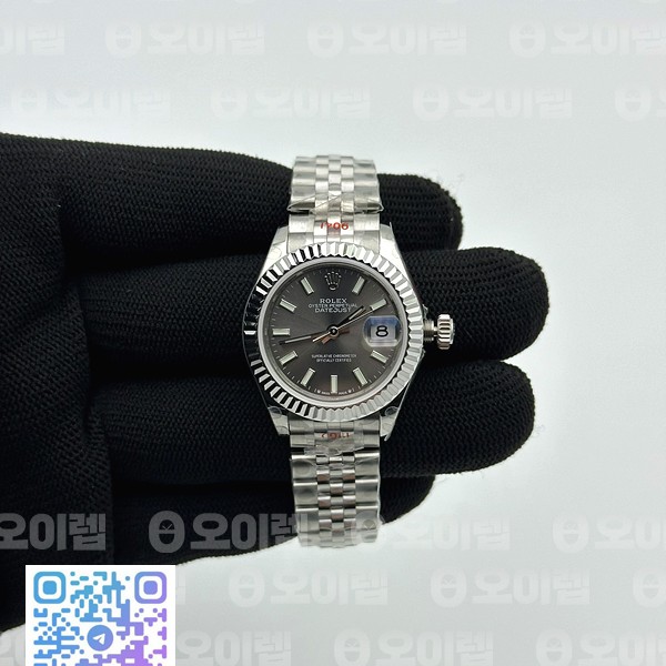 GM공장 롤렉스 레이디 데이저스트 28 스틸 그레이다이얼 바인덱스 주빌레브레이슬릿 DJ Ladies 28mm Jub Flt 904L SS/SS Grey/Stk GMF A2671