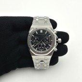 APS공장 오데마피게 로얄오크 크로노그래프 스틸 블랙다이얼 브레이슬릿 26240 V2 Royal Oak Chrono 26240 SS APSF 1:1 Best Edition Black Dial on SS Bracelet SA4401 Super Clone