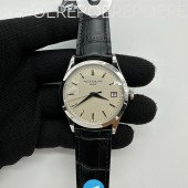 ZF공장 파텍필립 칼라트라바 5296 아이보리다이얼 블랙가죽스트랩 Calatrava 5296G SS Ivory Dial on Black Leather Strap 324CS (Free box)
