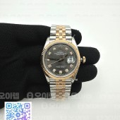 VS공장 롤렉스 데이저스트 36 로즈골드콤비 그레이플루티드다이얼 텐포인트 쥬빌레브레이슬릿 10p DateJust 36 SS 126231 904L SS/RG VSF 1:1 Best Edition Gray Fluted Dial Diamonds Markers on Jubilee Bracelet VS3235 10p 10포인트
