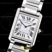 K11공장 까르띠에 탱크 머스트 라지 스틸 화이트다이얼 브레이슬릿 CAR0548A - Cartier Tank Must Large SS/SS Wht K11 Sw Qtz