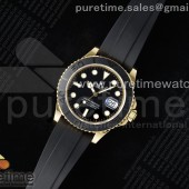KF공장 롤렉스 요트마스터 42 포금 옐로우골드금통 블랙다이얼 러버스트랩 텅스텐 Yacht-Master 226658 KF 1:1 Best Edition YG Wrapped on Oysterflex Strap VR3235 (Gen Weight)