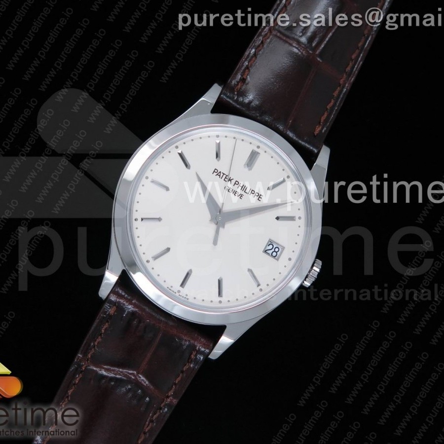 ZF공장 파텍필립 칼라트라바 5296 아이보리다이얼 브라운가죽스트랩 Calatrava 5296G SS Ivory Dial on Brown Leather Strap 324CS (Free box)