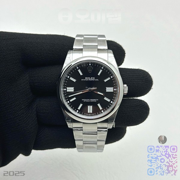 VS공장 롤렉스 오이스터퍼페츄얼 41 블랙다이얼 브레이슬릿 Oyster Pert 41mm 124300 Oys SS/SS Black VSF VS3235