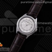 ZF공장 바쉐론콘스탄틴 피프티식스 실버다이얼 가죽스트랩 Fiftysix SS 40mm ZF 1:1 Best Edition Silver Dial on Brown Leather Strap A1326