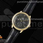 MK공장 오메가 드 빌 옐로우골드금통 블랙다이얼 블랙가죽스트랩 De Ville Power Reserve YG MKF 1:1 Best Edition Black Dial on Black Leather Strap A8810