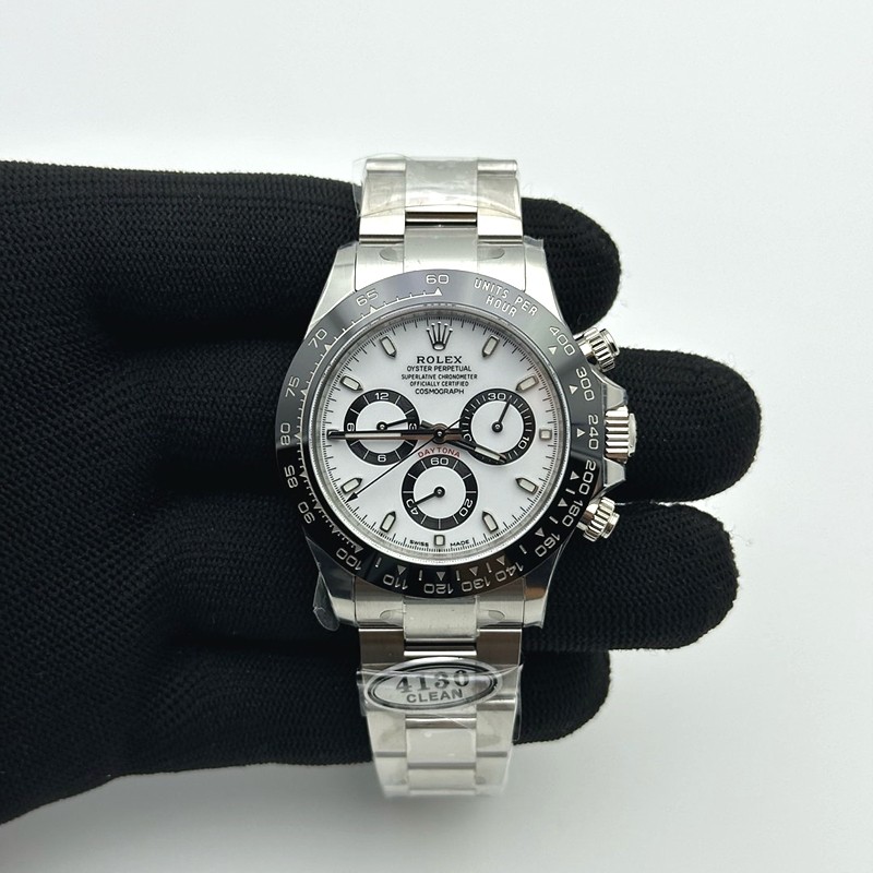 CLEAN공장 롤렉스 세라믹 데이토나 화이트다이얼 브레이슬릿 클린공장 Daytona 116500 904L CER/SS White Clean V3 A4130