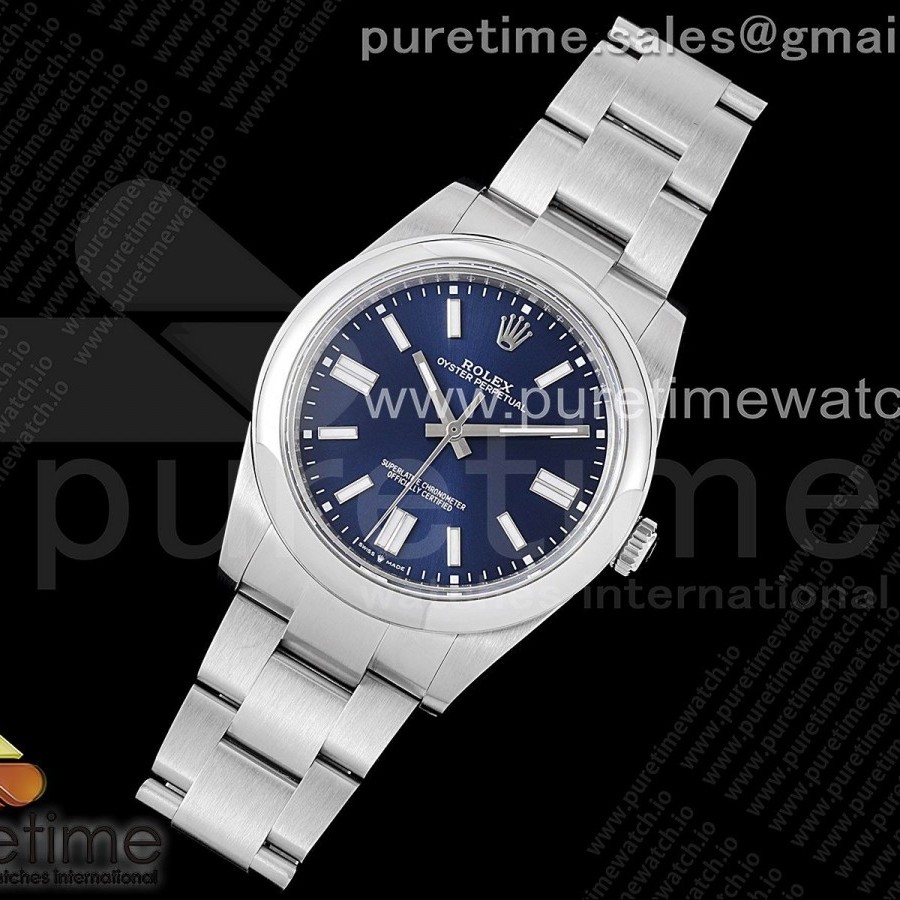 GM공장 롤렉스 오이스터퍼페츄얼 41미리 블루다이얼 브레이슬릿 3230 Oyster Perpetual 41mm 124300 GMF 1:1 Best Edition 904L Steel Blue Dial on SS Bracelet SA3230