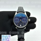 ZF공장 V5 IWC 포르투기저500710 세븐데이즈 부엉이 스틸 블루다이얼 Portuguese Real PR IW500710 Blue Dial on Black Leather Strap A52010