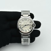 AF공장 까르띠에 발롱블루 42MM 스틸 BALLON BLEU 42MM SS WHITE TEXTURE DIAL ON SS BRACELET A2824