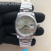 GM공장 데이데이트 36 실버다이얼 2836 Day Date 36 128239 GMF 1:1 Best Edition 904L Steel Silver Dial Diamonds Markers on Bracelet A2836
