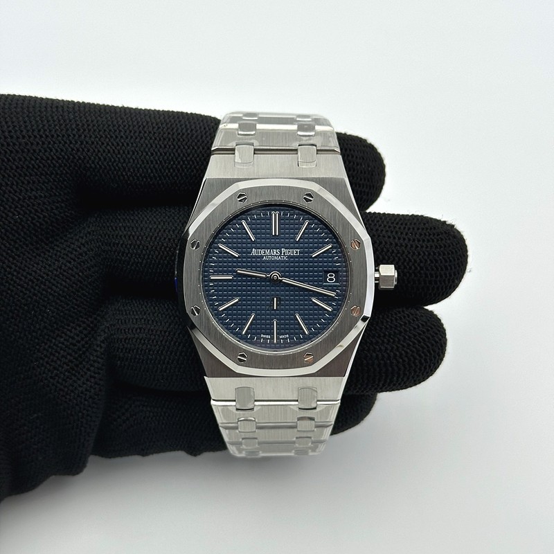 ZF공장 오데마피게 로얄오크 15202 스틸 블루다이얼 브레이슬릿 Royal Oak 39mm 15202 SS ZF 1:1 Best Edition Blue Textured Dial on SS Bracelet A2121