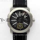 AX공장 불가리 옥토 스틸 스켈레톤다이얼 가죽스트랩 투어빌론 Octo 102910 SS AXF Best Edition Skeleton Dial on Black Leather Strap Asian BVL206 Tourbillon Movement