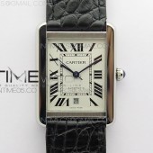 V9공장 탱크솔로 31미리 화이트다이얼 Tank Solo 31mm SS V9F 1:1 Best Edition White Dial on Black Leather Strap MIYOTA 9015