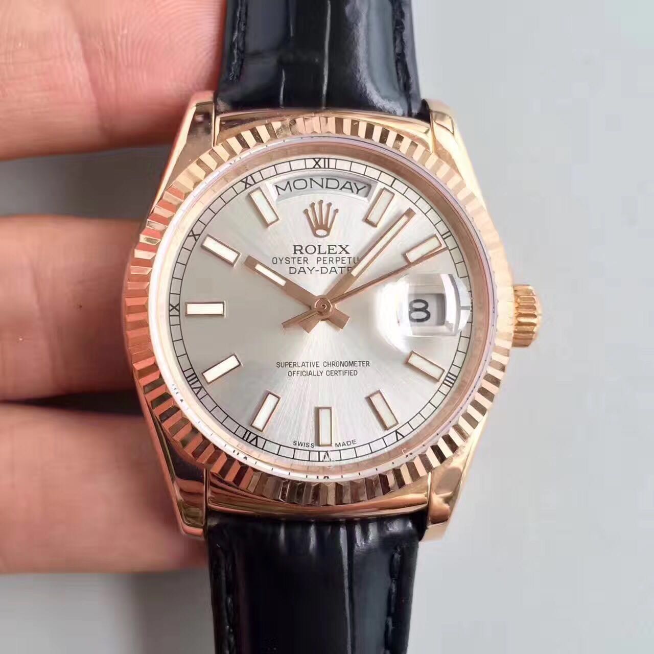 BP공장 롤렉스 데이데이트2 금통 실버 Rolex Day-Date II RG Silver Dial