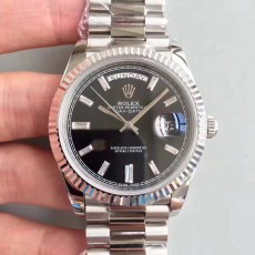 EW공장 롤렉스 데이데이트2 스틸 블랙 텐포인트 다이얼 Rolex Day-Date II Black 10Point Dial