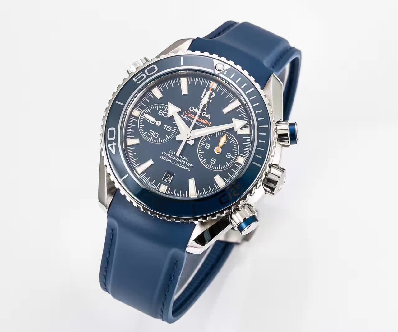 OM공장 오메가 마스터 크로노미터 크로노 블루 Omega Master Chronomeer Chronograph Blue 러버