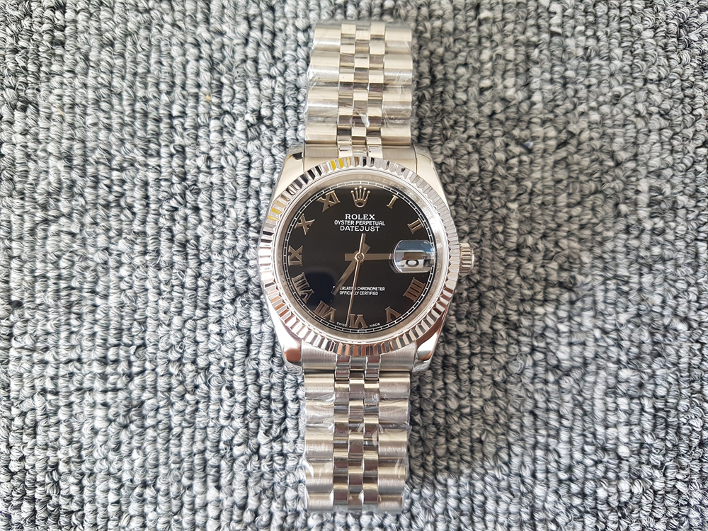 BP공장 롤렉스 데이저스트 스틸 검판 로만인덱스 Rolex DateJust SS&Black Dial Roman Index 브레스렛 V2