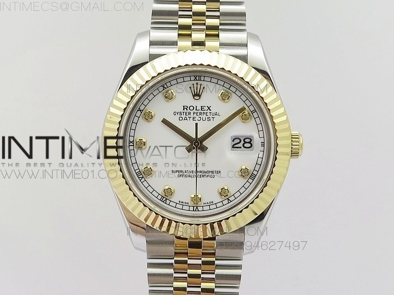 BP공장 V2 롤렉스 데이저스트2 콤비 화이트다이얼 텐포인트인덱스 Rolex DateJust2 SS&YG White Dial 10Point Index 신형브레스렛