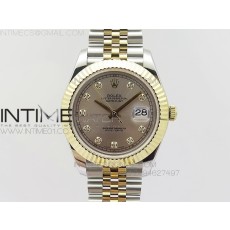 BP공장 V2 롤렉스 데이저스트2 콤비 연갈색다이얼 텐포인트인덱스 Rolex DateJust2 SS&YG Light Brown Dial 10Point Index 신형브레스렛